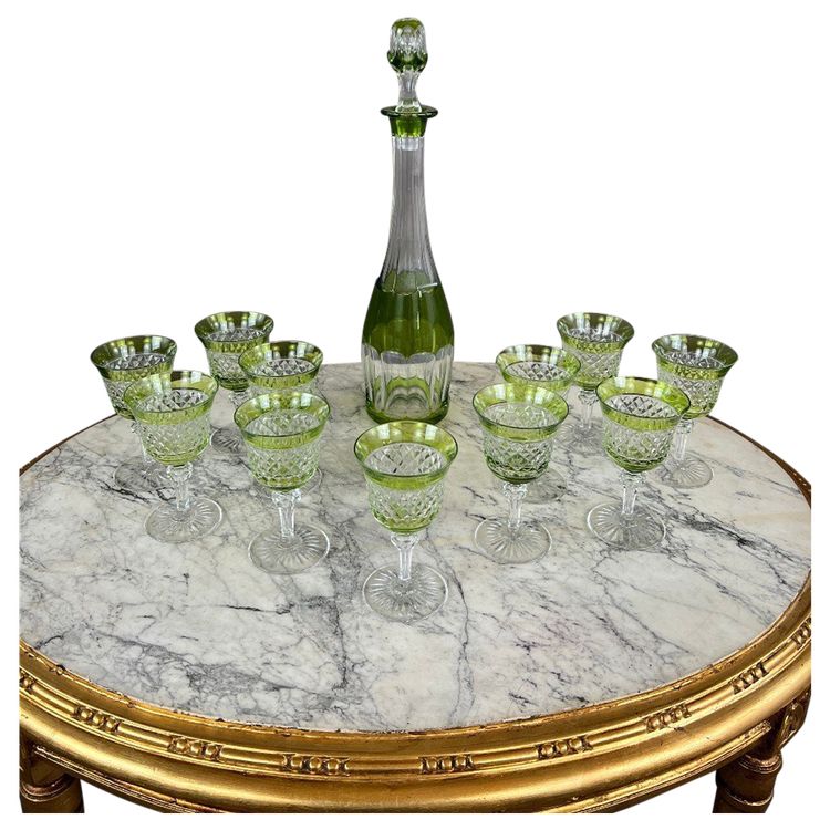 Crystal Liqueur Set 11 Glasses and 1 Carafe