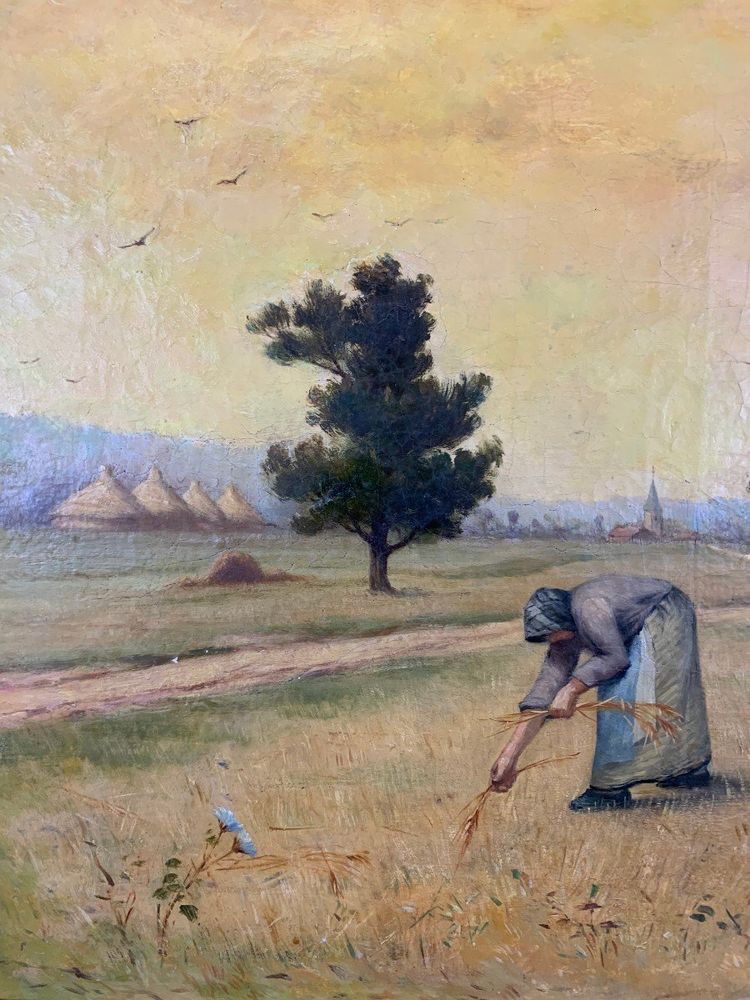 Tableau l'Huile Sur Toile Paul Emile Felix Raissiguier XIXe Siècle