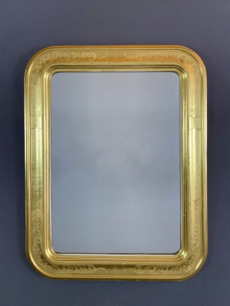 Miroir Rectangulaire En Bois Doré De Style Classique