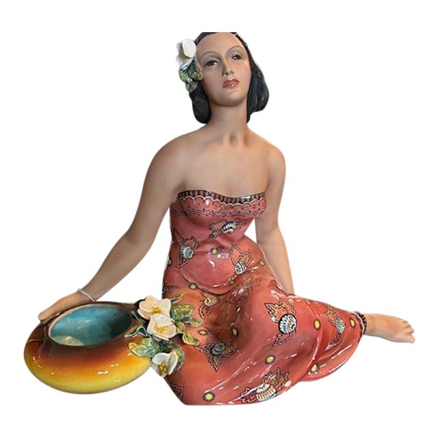 Grande scultura  “ Noa Noa “Le Bertetti Torino anni 30 . H 42 L50 prof 30