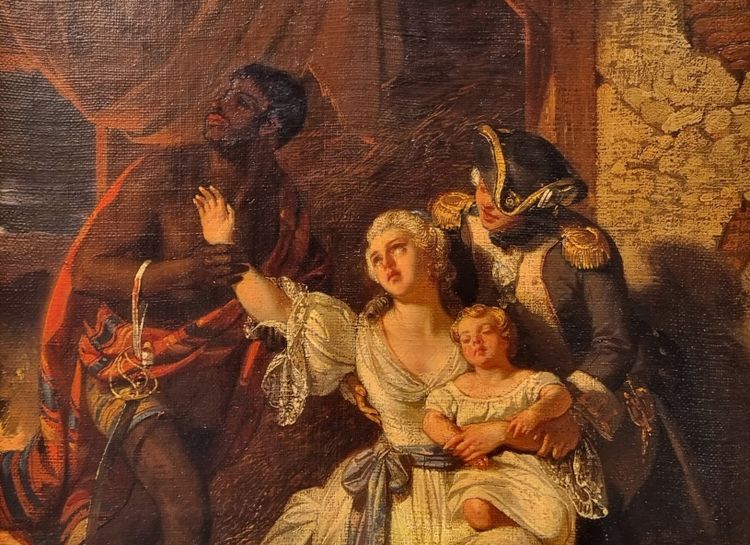 Eugène DEVERIA - Scene from the revolt of Saint Domnigue