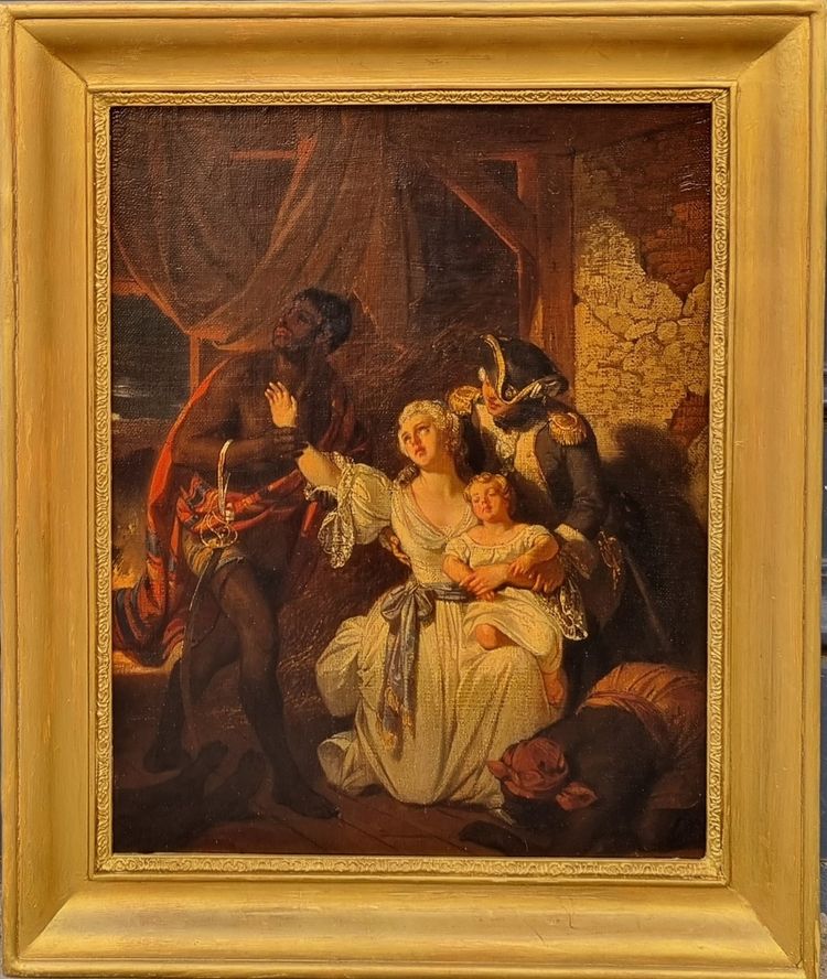 Eugène DEVERIA - Scene from the revolt of Saint Domnigue