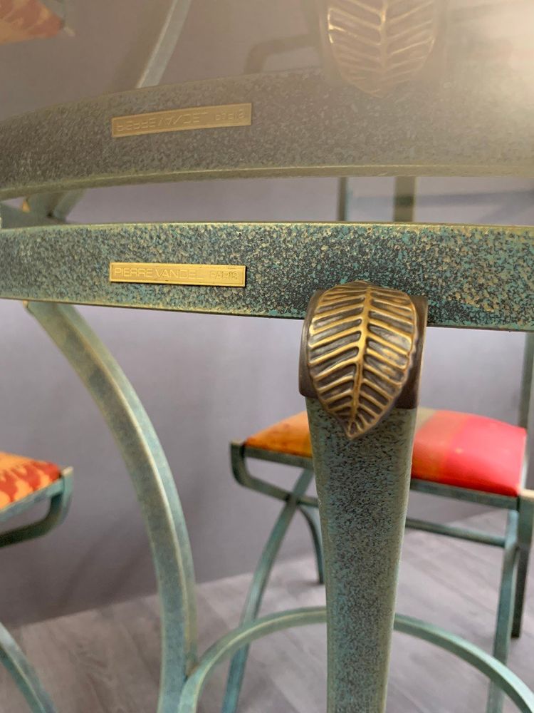 Ensemble De Table Et Chaises Collection “villa D’este” Par Pierre Vandel, Années 1970