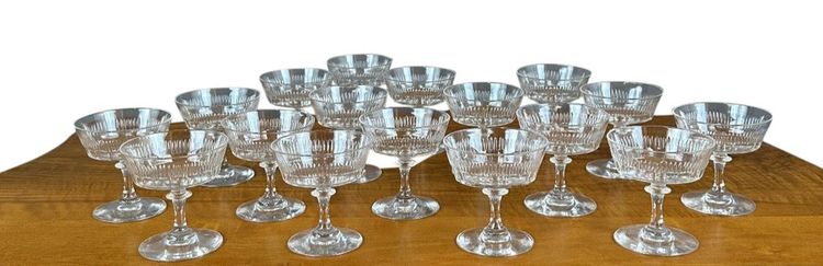 Verres En Cristal Champagne Cocktail XIXe Siècle