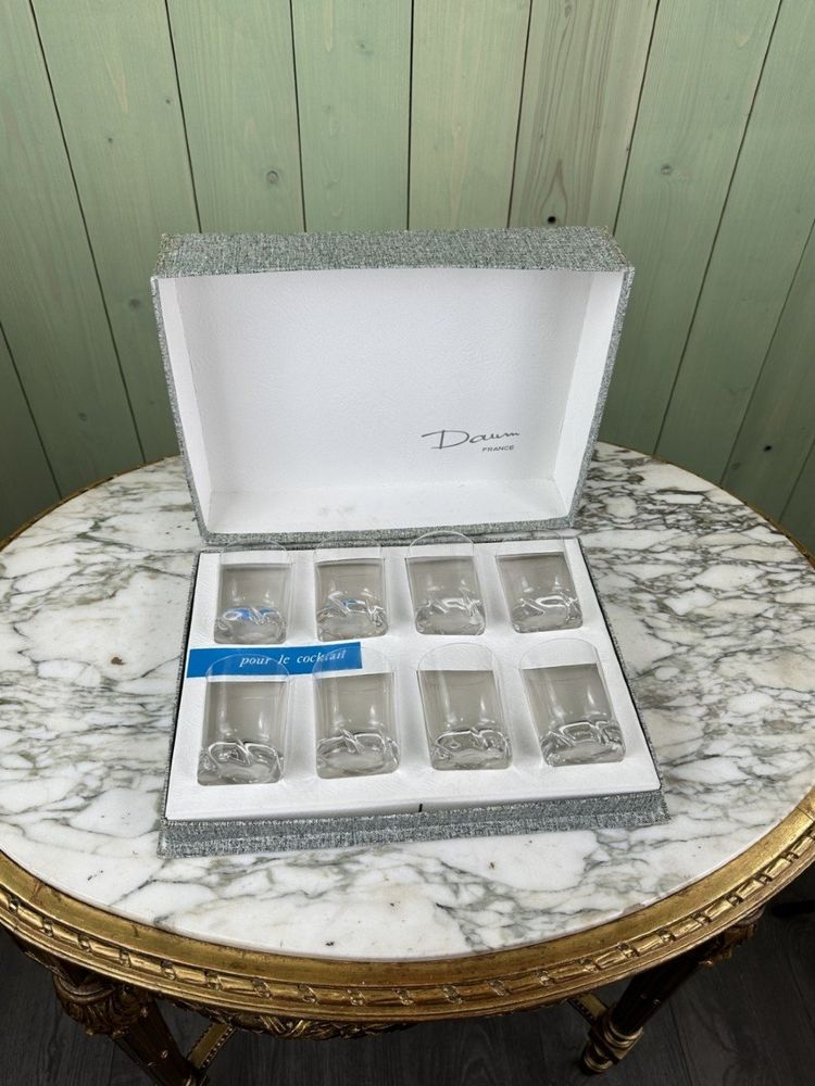 Set di bicchieri da cocktail Daum France del XX secolo