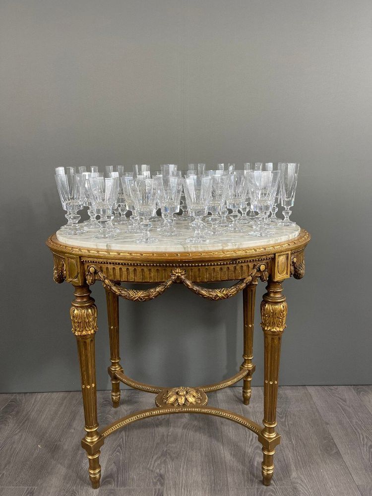 Ensemble De Verres En Cristal De Sèvres 33 Pièces