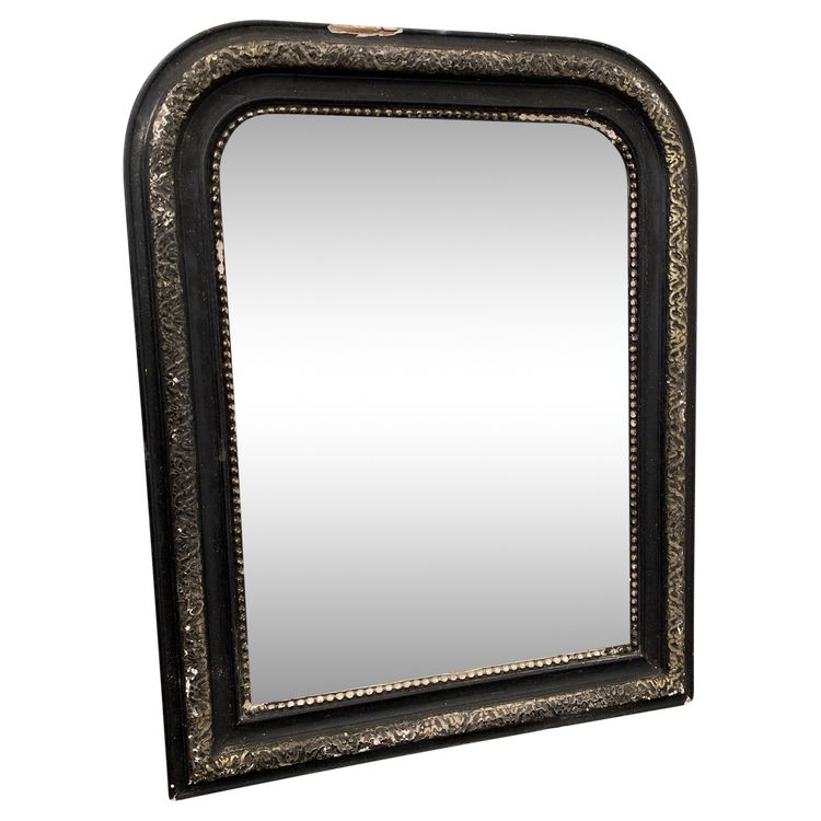 19th century Louis Philippe mirror in painted wood - 50cm x 62cm