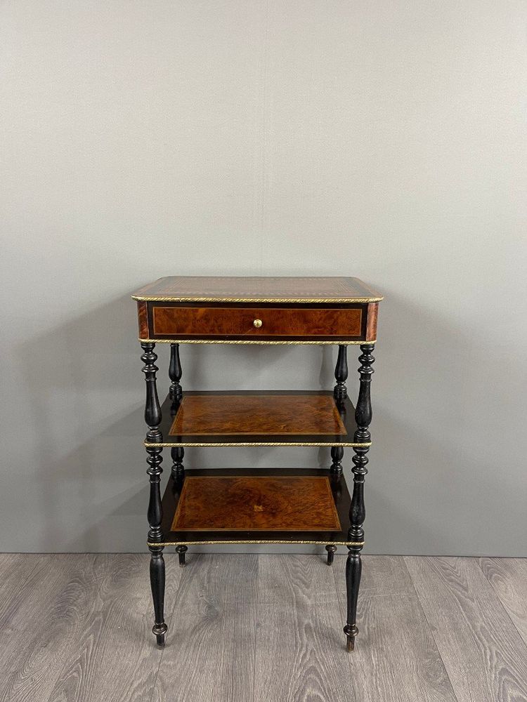 Table D’appoint Napoléon III En Bois Marqueté XIXe Siècle