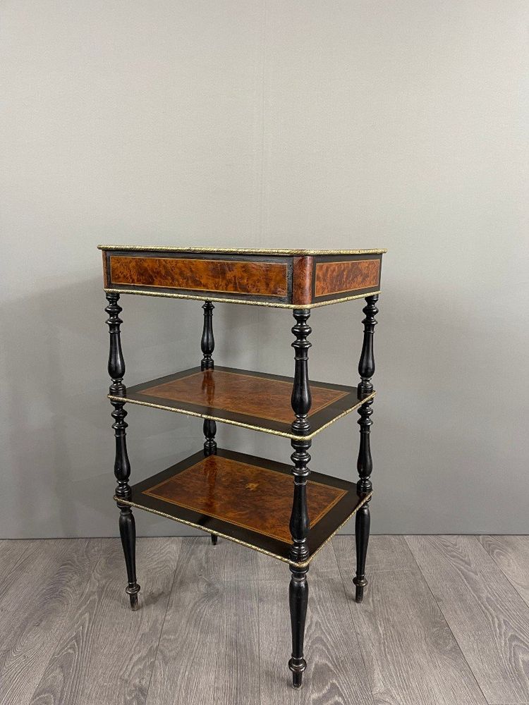 Table D’appoint Napoléon III En Bois Marqueté XIXe Siècle