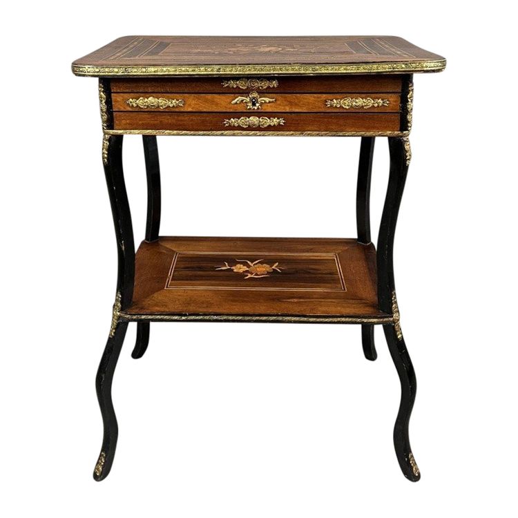 Table D’appoint à Bijoux De Style Napoléon III XIXe Siècle