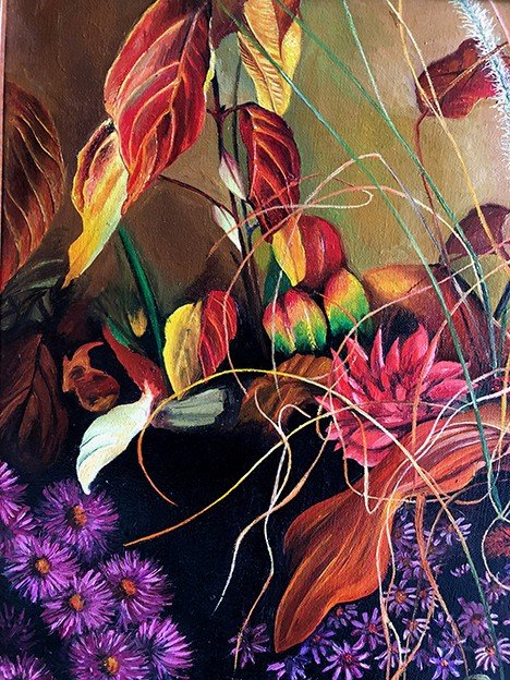 Bijn, oil on canvas. Still life XXth, signed and dated 6.98