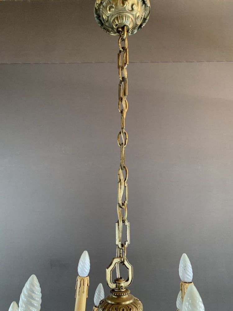 Lampadario in bronzo inizio XX secolo