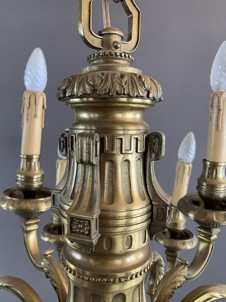 Lampadario in bronzo inizio XX secolo