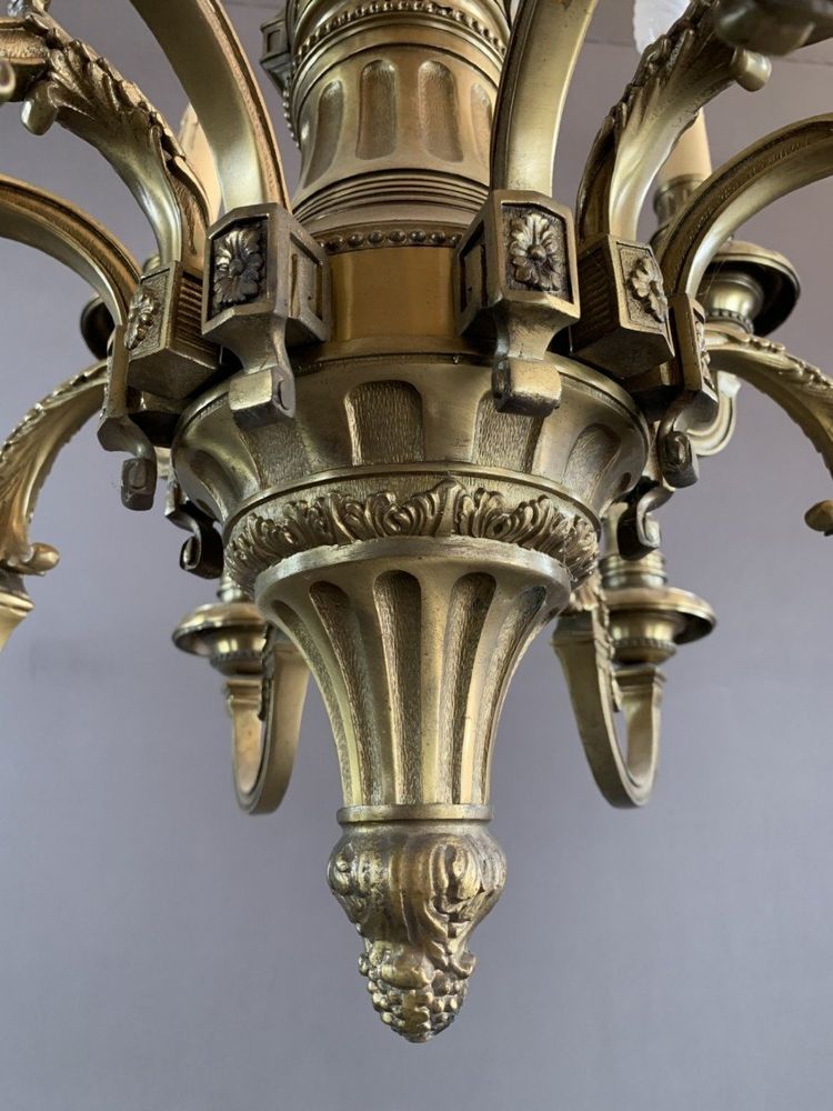 Lampadario in bronzo inizio XX secolo
