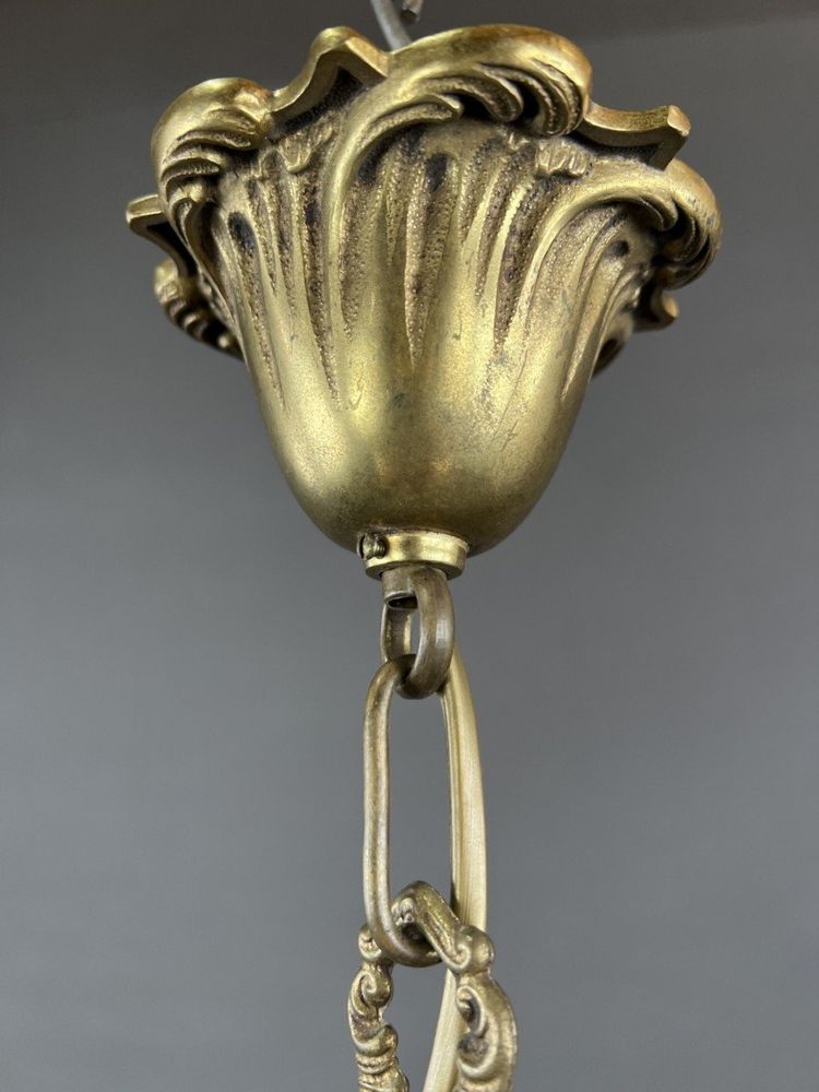Bronze And Glass Louis XVI Style Lantern 20th Century