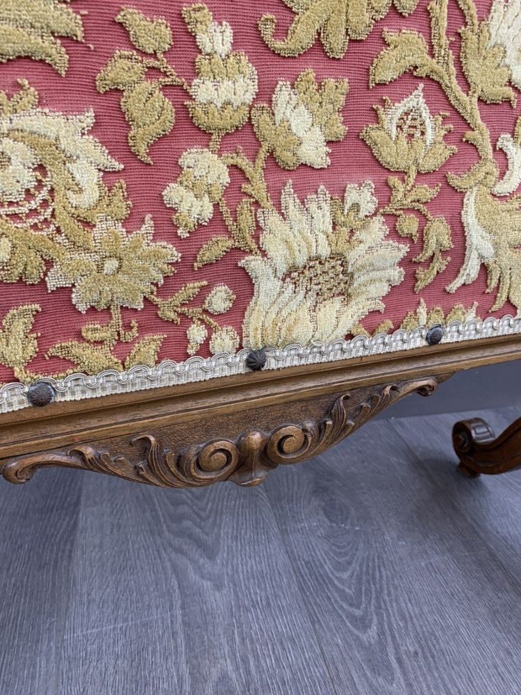 Wooden Mantel Screen With Tapestry 19th Century
