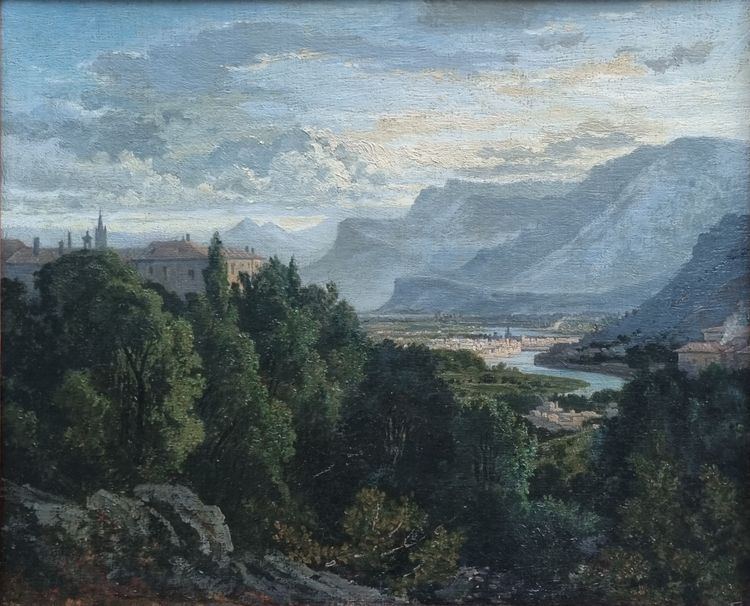 Bonaventure LAURENS - Vue de Grenoble depuis le chemin  vers la Grand Chatreuse