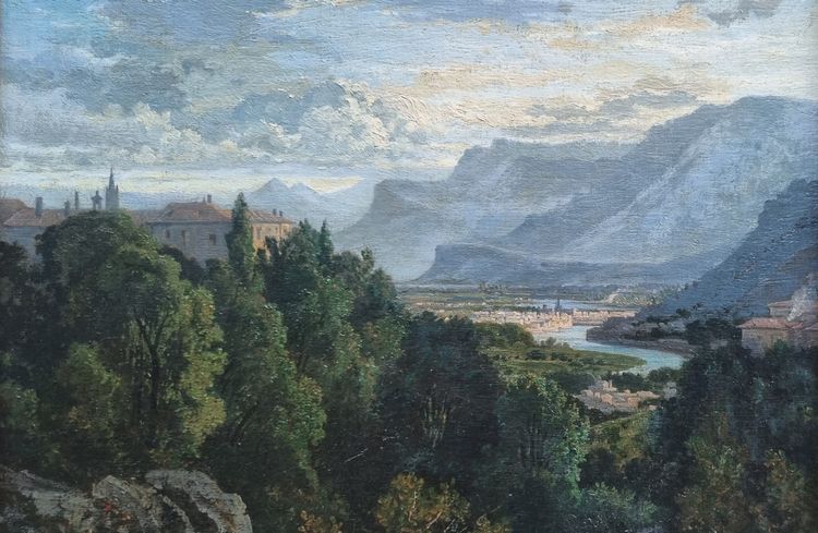 Bonaventure LAURENS - Vue de Grenoble depuis le chemin  vers la Grand Chatreuse