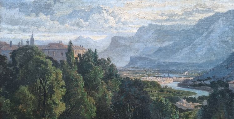 Bonaventure LAURENS - Vue de Grenoble depuis le chemin  vers la Grand Chatreuse