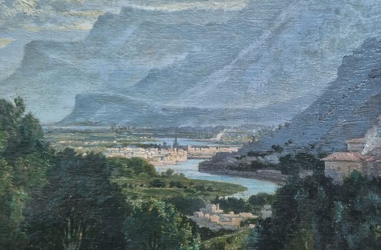 Bonaventure LAURENS - Vue de Grenoble depuis le chemin  vers la Grand Chatreuse