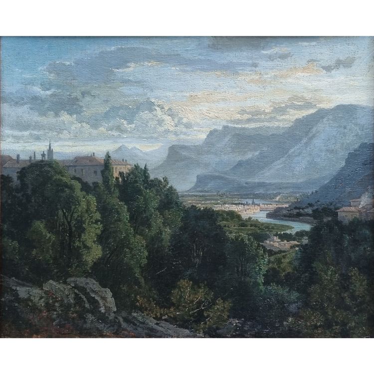 Bonaventure LAURENS - Vue de Grenoble depuis le chemin  vers la Grand Chatreuse