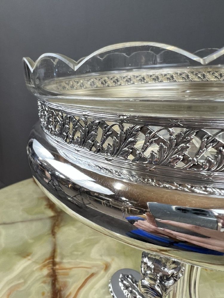 Coupe En Cristal De Baccarat Et Métal Argenté XIXe Siècle