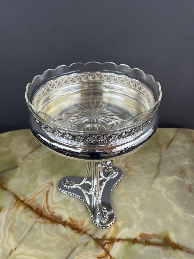 Coupe En Cristal De Baccarat Et Métal Argenté XIXe Siècle