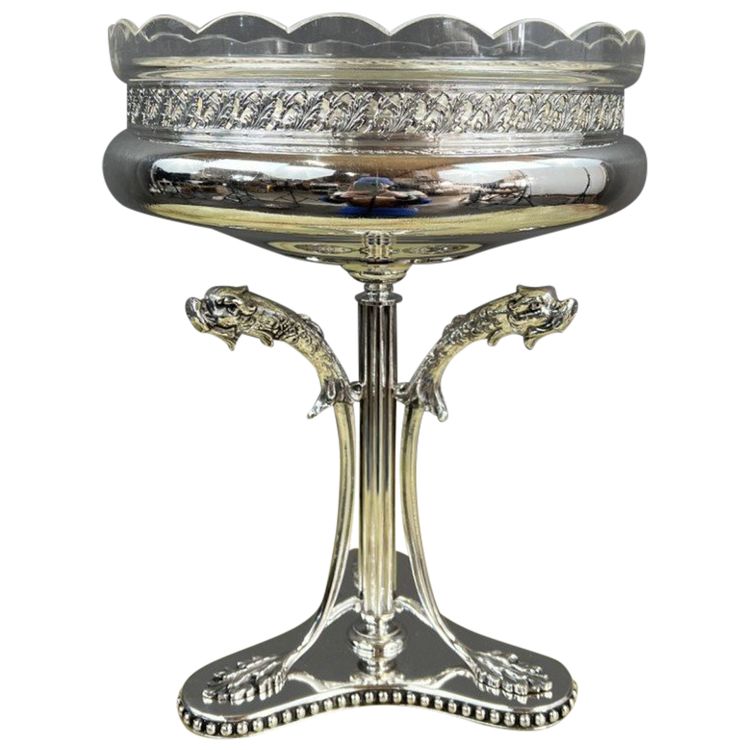 Coupe En Cristal De Baccarat Et Métal Argenté XIXe Siècle