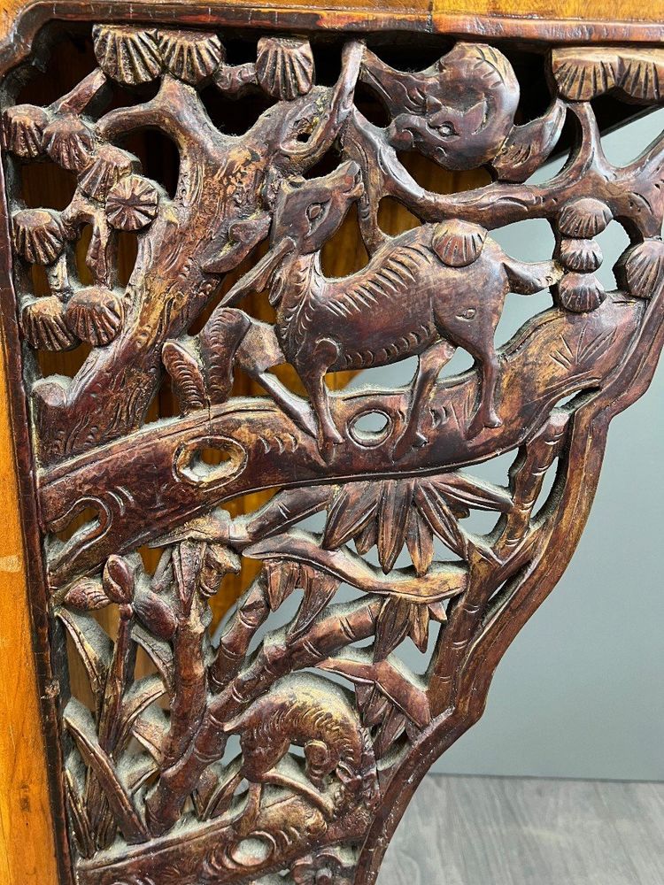 Buffet Console Japonaise Ancienne En Pin XXe Siècle