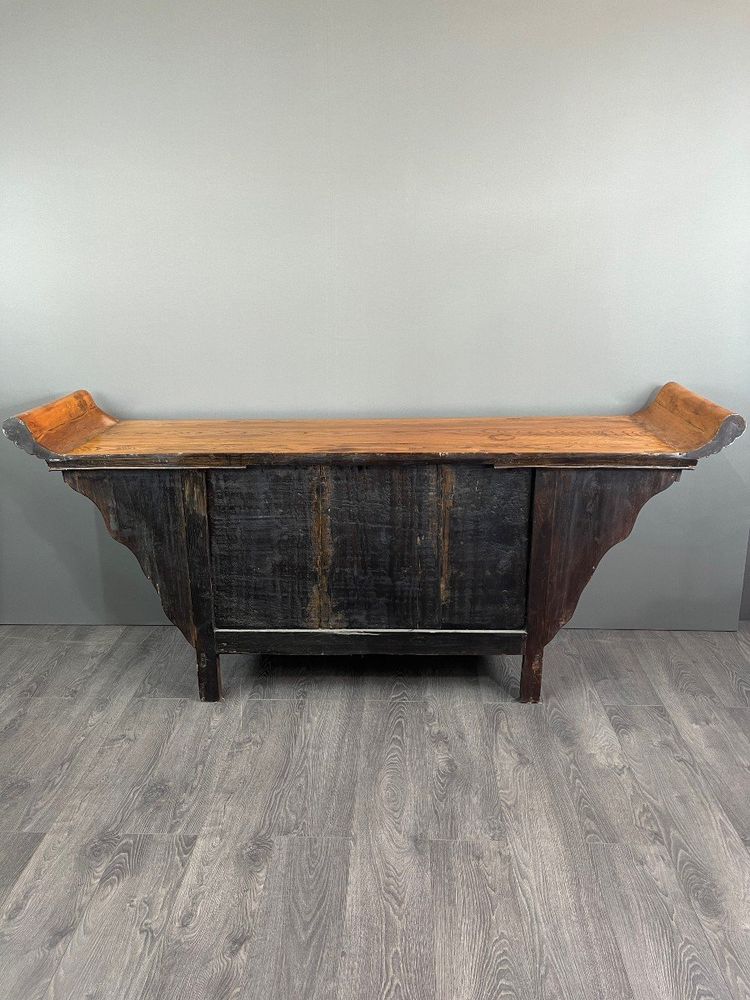 Buffet Console Japonaise Ancienne En Pin XXe Siècle