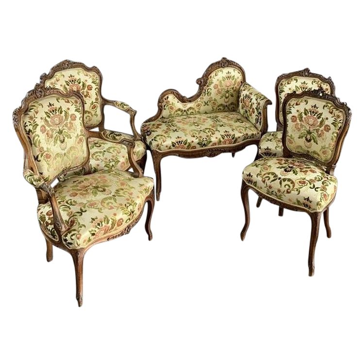Elegant Louis XV Salon Set, XIX Century