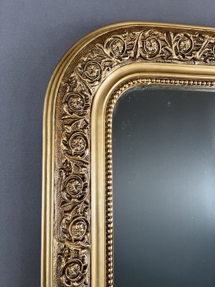 Specchio in legno intagliato e dorato, stile Luigi Filippo, XIX secolo