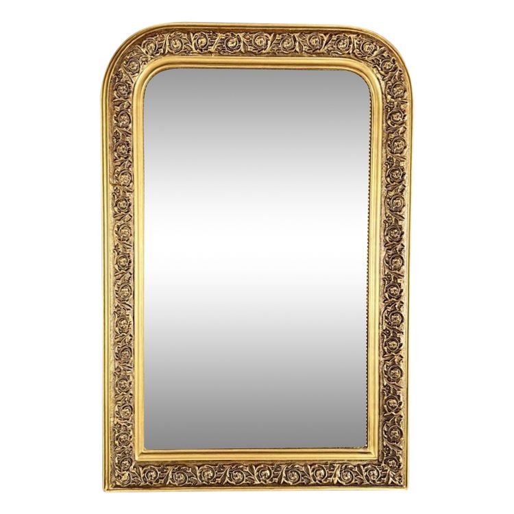 Specchio in legno intagliato e dorato, stile Luigi Filippo, XIX secolo