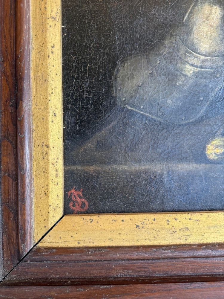 Nature Morte Avec Casque Et Objets Anciens XIXe Siècle