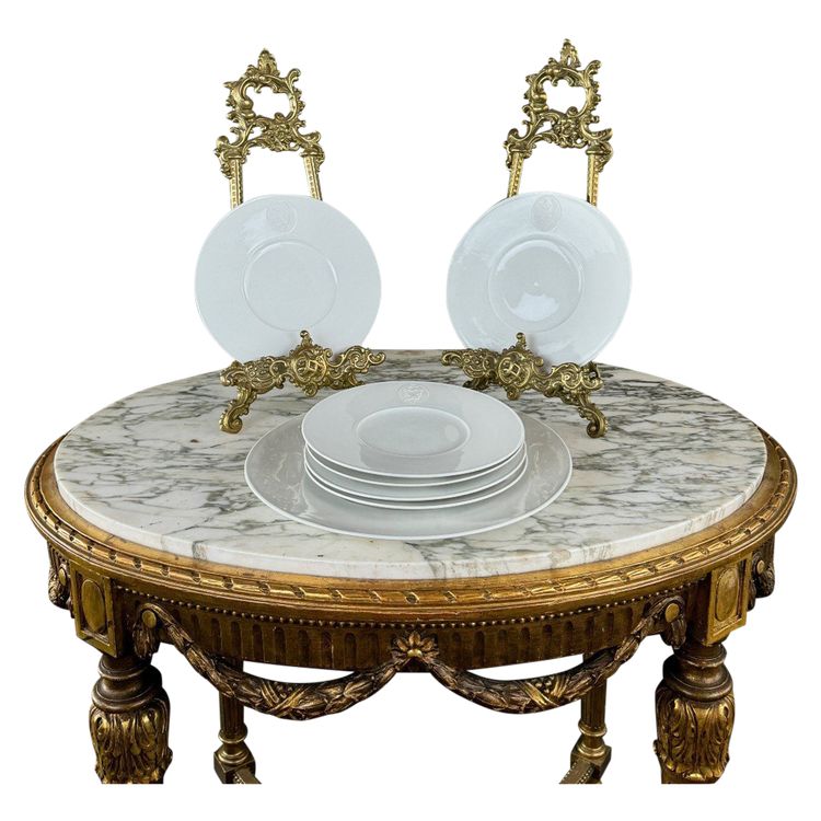 Service Plat Et Assiettes à Dessert En Porcelaine Kmp Berlin, 20th Century