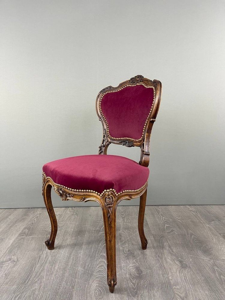 Louis XV Style Chair And Footrest Set, 19th Century