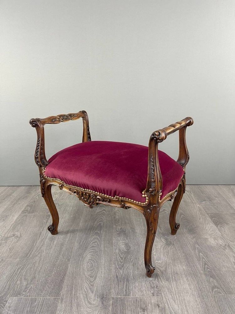 Louis XV Style Chair And Footrest Set, 19th Century