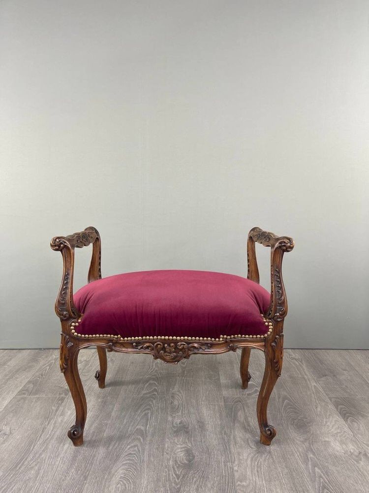 Louis XV Style Chair And Footrest Set, 19th Century
