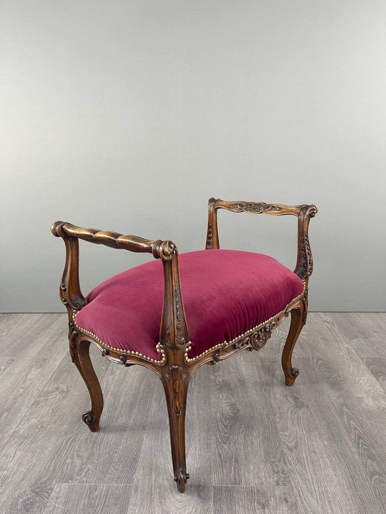 Louis XV Style Chair And Footrest Set, 19th Century