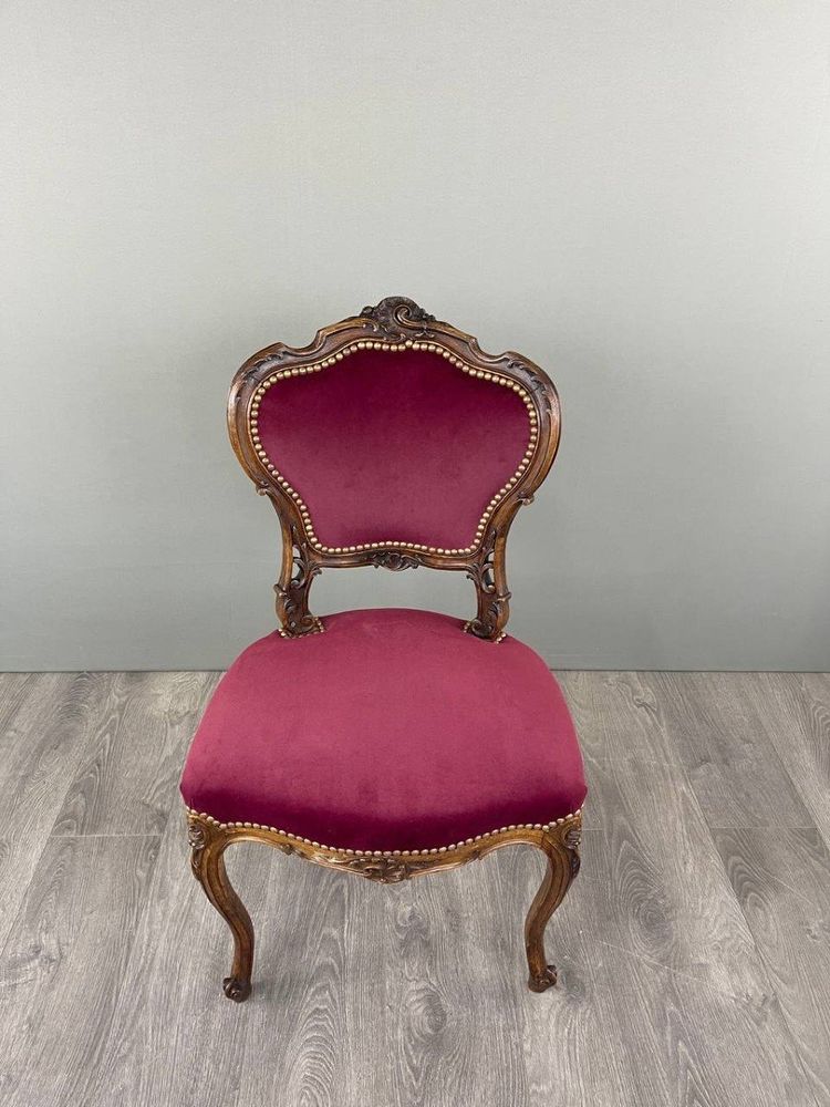 Louis XV Style Chair And Footrest Set, 19th Century