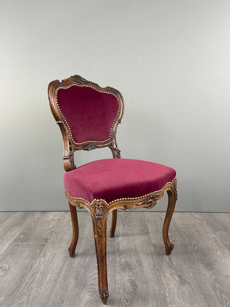 Louis XV Style Chair And Footrest Set, 19th Century