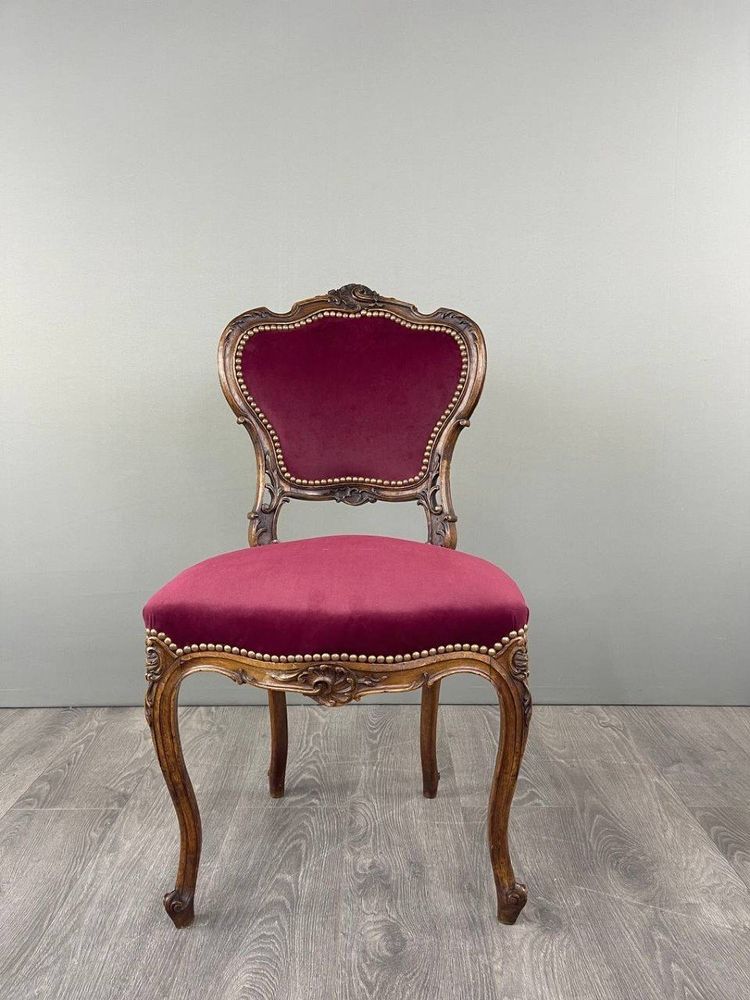 Louis XV Style Chair And Footrest Set, 19th Century