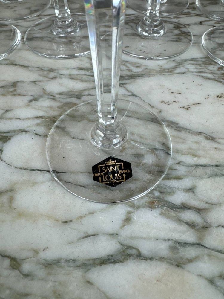 Service De Verres En Cristal Saint Louis Modèle Chantilly (26 Pièces), XXe Siècle