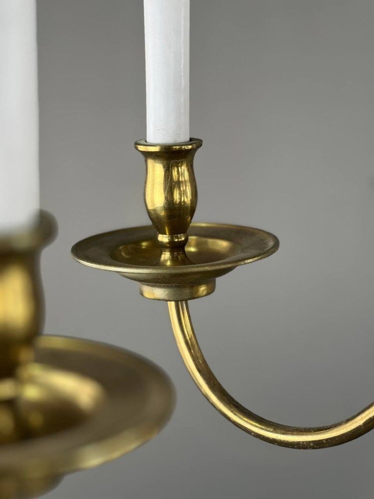 Lustre En Laiton Doré, Style Classique, XXe Siècle