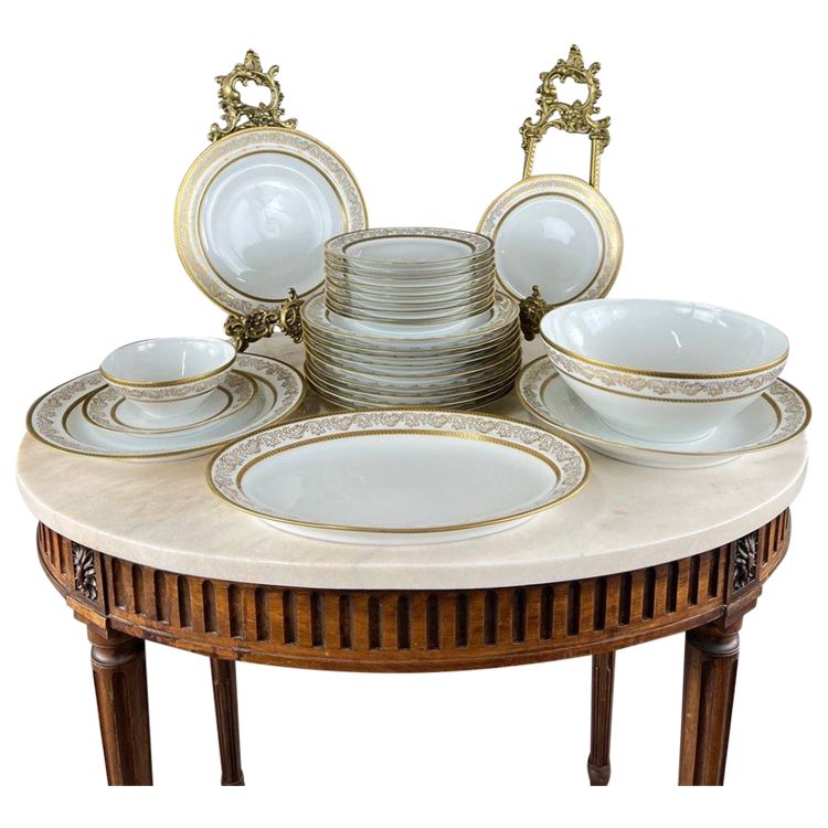 25 Piece Limoges Porcelain Service, 20th Century
