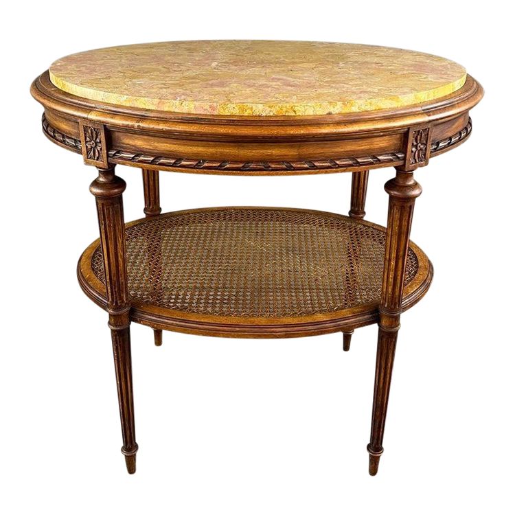 Louis XVI Side Table, Pedestal Table, Late 19th Century