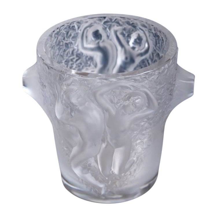 Lalique Crystal Champagne Bucket “Ganymede” Vase, 20th Century