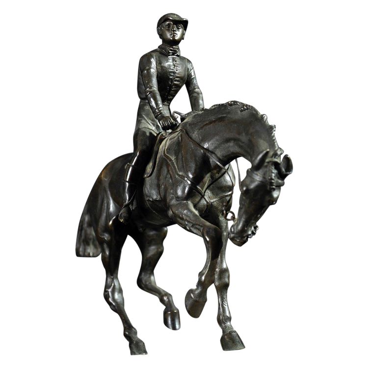Bronze Jockey à cheval attribué à Isidore Jules Bonheur circa 1880