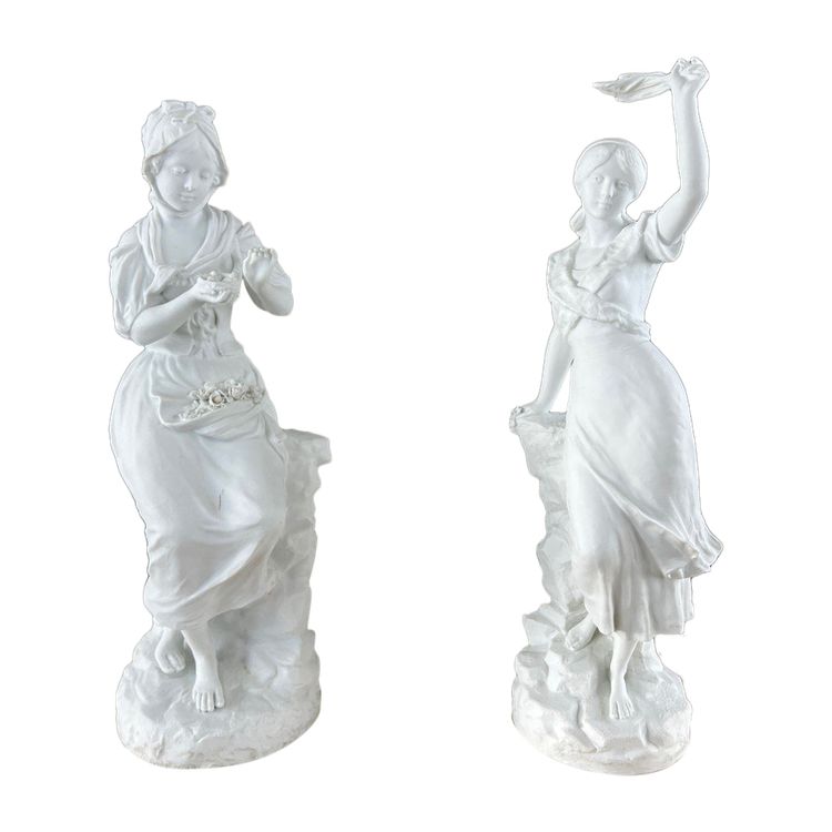 Paire De Sculptures En Biscuit, Signées G. Lévy (1820-1899), XIXe Siècle