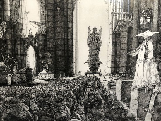 Etching with the Burin Bâtir Numbered, Dated 1989 and Signed Philippe Mohlitz (1941 - 2019)